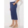 thumbnail image 3 of Catherines Women's Plus Size Petite Stretch Knit Waist Cargo Capri, 3 of 4