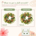 thumbnail image 3 of 18" Spring Wreaths for Front Door Summer Wreath with Green Eucalyptus Leaves, Orange Daisies, Artificial Wreath Green Foliage Wreath for Wall Window Farmhouse Party Holiday Home Decor, 3 of 5