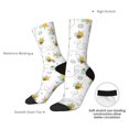 thumbnail image 4 of Cauagu Bee Print Crew Socks for Women and Men,Adult Athletic Running Socks 1-Pair Sports Socks Work Gear Socks with Moisture Wicking, 4 of 6