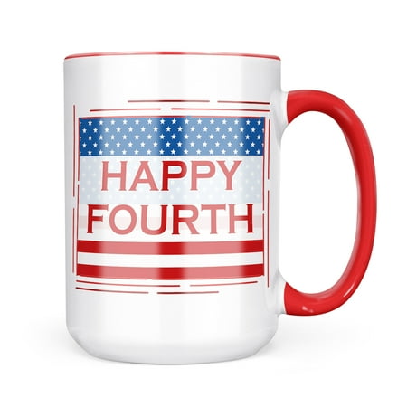 

Christmas Cookie Tin Happy Fourth Fourth of July Flag Mug gift for Coffee Tea lovers