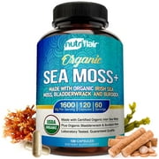 NutriFlair Organic Sea Moss Capsules, 120 Ct - Immunity, Gut, Energy