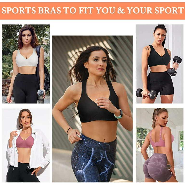 Womens Sports Bra High Impact Bounce Adjustable Control Workout Bra –  WingsLove