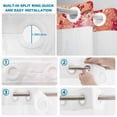 thumbnail image 4 of No Hook Shower Curtain, Red Orange Cherry Blossoms Shower Curtains for Bathroom with See Through Top Window, Spring Weeping Leaves Burlap Waterproof & Washable Bath Curtain Narrow 54"x78", 4 of 9