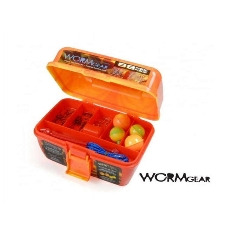 South Bend® WormGear Tackle Box including 88 Pieces, Orange