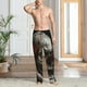 thumbnail image 2 of Balery Realistic Rose Skull Pantalones de pijama para hombre, pijama ultraligero, pantalón de descanso-Small, 2 of 6