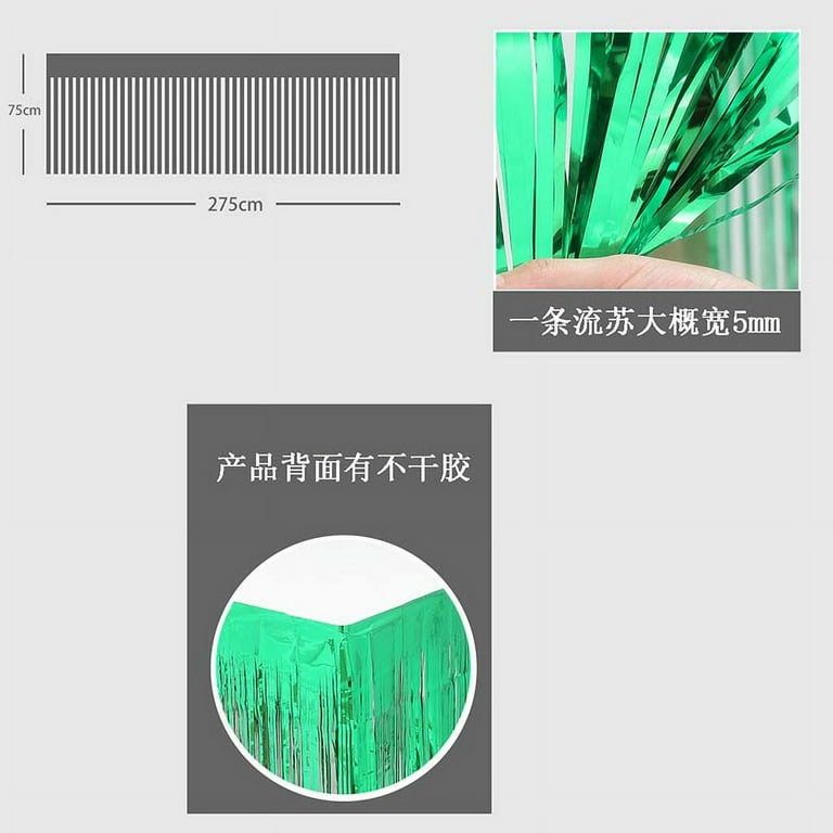 Burgundy Metallic Fringe Table Skirt - 30x14 Foot Plastic Foil Party Decor