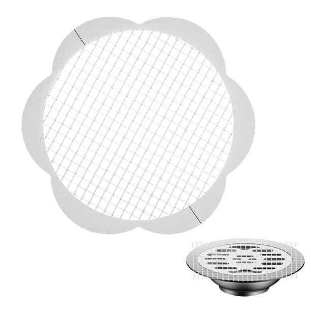 Pegatinas de malla desechables para drenaje de ducha, paquete de 50 cubiertas de drenaje, filtro de malla para drenaje de suelo de ducha, pegatinas de colador para fregadero