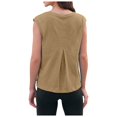 thumbnail image 4 of Summer Savinghs KIHOUT Summer Tops for Women, Women's Summer Casual Fashion Printed Loose Round Neck Sleeveless Tops (Khaki S), 4 of 9