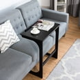 thumbnail image 4 of Costway Plateau TV Réglable en Forme de C, Table d'Appoint pour Sofa/canapé, Bureau pour Portable avec Dessus Inclinable, Bambou, 4 of 10