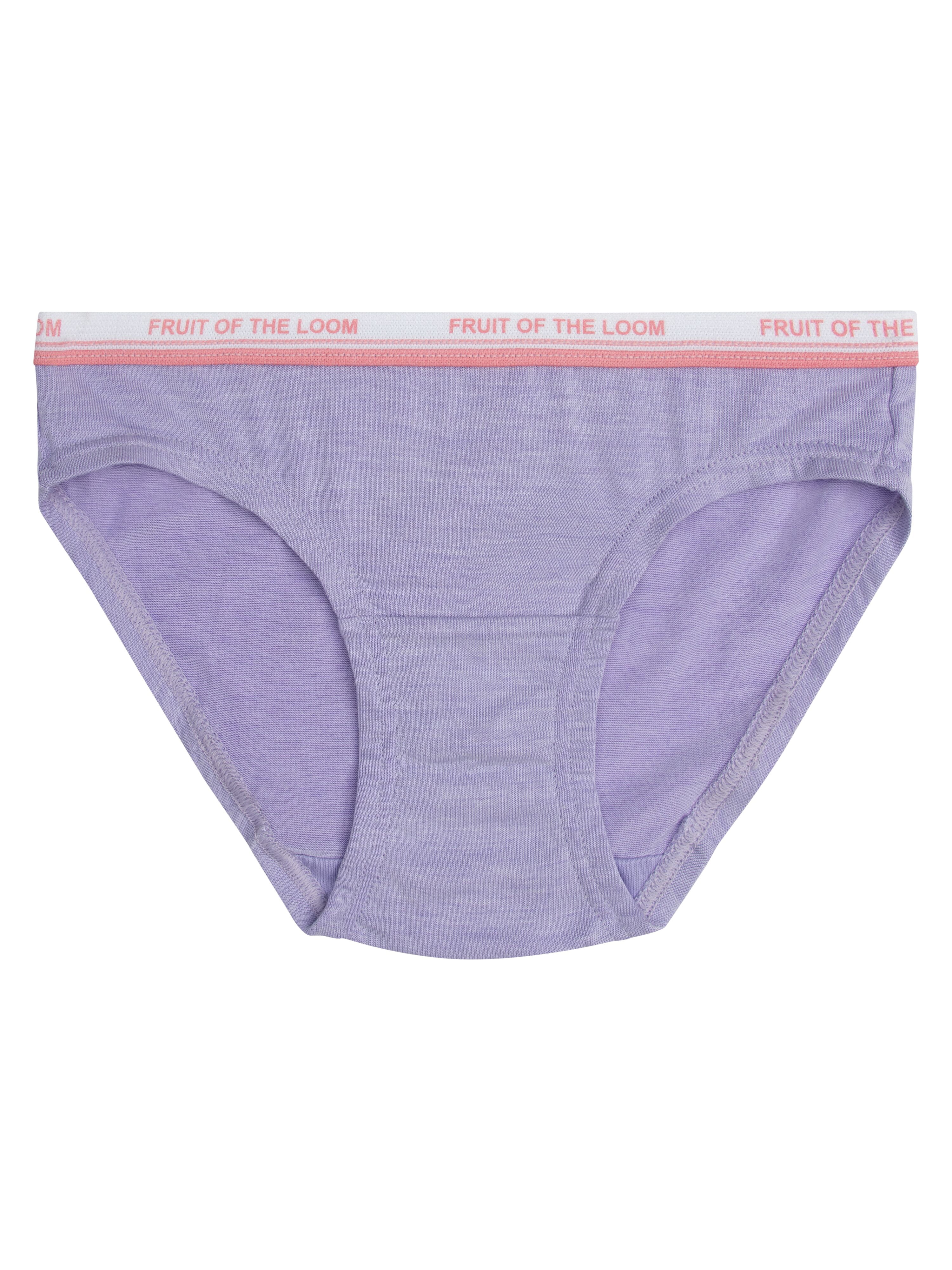 Fruit of the Loom Toddler Girl 360 Stretch True Comfort Super Soft Modal Hipster Underwear, 6 Pack, Sizes 2T-5T