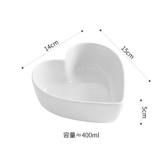 Heart Shaped Sauce Dish Side Dish Porcelain Sushi Dish Ceramic Condiment Bowl Ceramic Dipping Sauce Bowl Sauce Cup for Party