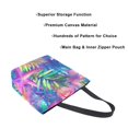 thumbnail image 3 of FORMRS Womens Canvas Tote Bag with Zipper Inner Pocket Shoulder Handbag, Colorful Starfish, 3 of 7