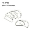 thumbnail image 3 of Metal D Rings Buckle, 15 Pack 20mm(0.79") 1.7mm Thick Welded D Rings Buckle, Silver Tone, 3 of 5