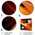thumbnail image 3 of Designart "Warm Fractal Design in Orange V" Fractals Metal Wall Art, 3 of 5