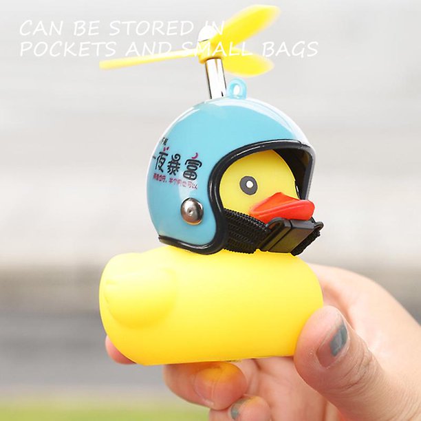 Duck Riding Toy Duck Standing With Broken Helmet Wind Small Yellow Duck Toy Bike Riding ...