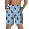 thumbnail image 3 of Kdxio French Bulldog Face Print Men'S Swim Trunks With Compression Liner 7 Inch Inseam Quick Dry Swim Shorts, 3 of 7