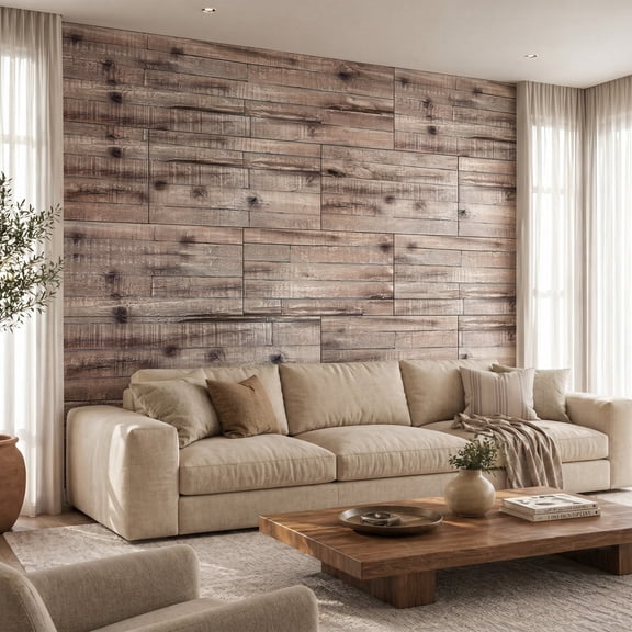 HOMCOM 8-Pack 3D Faux Wood Wall Panels, Lightweight Polyurethane Panels for Interior and Exterior Accent Walls, 4' x 2', Cover 61.8 Sq.Ft., Gray