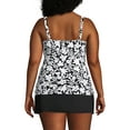 thumbnail image 2 of Lands' End Women's Plus Size Chlorine Resistant Wrap Underwire Tankini Swimsuit Top, 2 of 3