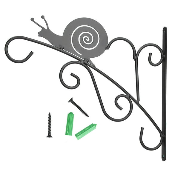 Hanging Basket Flower Stand, European Style Wall Mounted Wrought Iron Flower Basket Living Room Balcony Flower Stand for Hanging Indoor Outdoor Planter Flower Pot Bird Feeder Wind Chime Lanterns