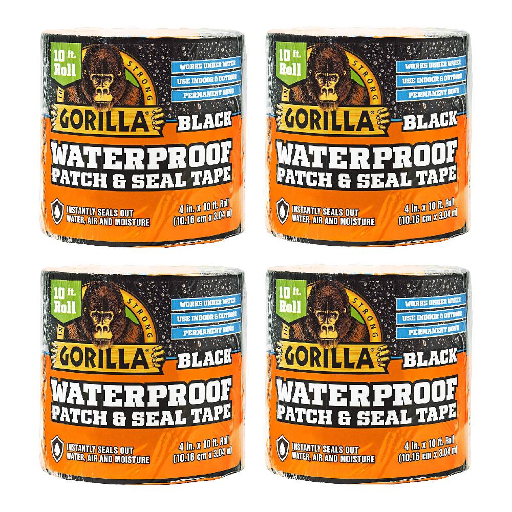 Gorilla Patch And Seal Tape Waterproof 4 in x 10 ft Roll Extra Thick