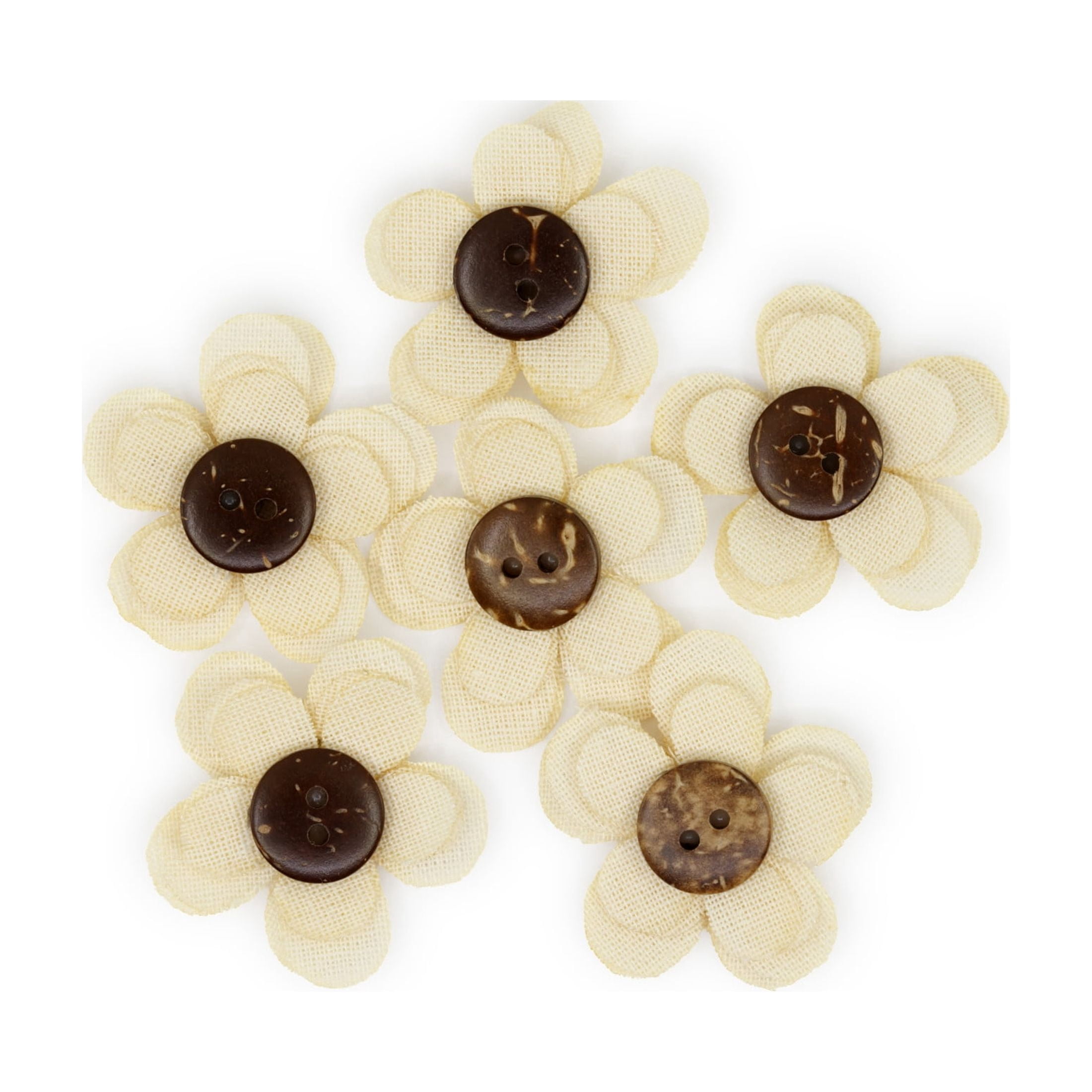 Hello Hobby Accessory Flowers, Natural, 6 piece