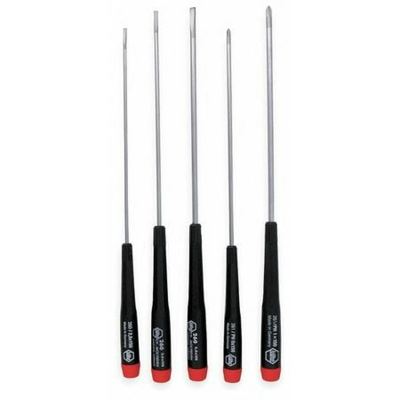 Wiha Precision Long Slotted/Phillips Screwdrivers (5 Piece Set)