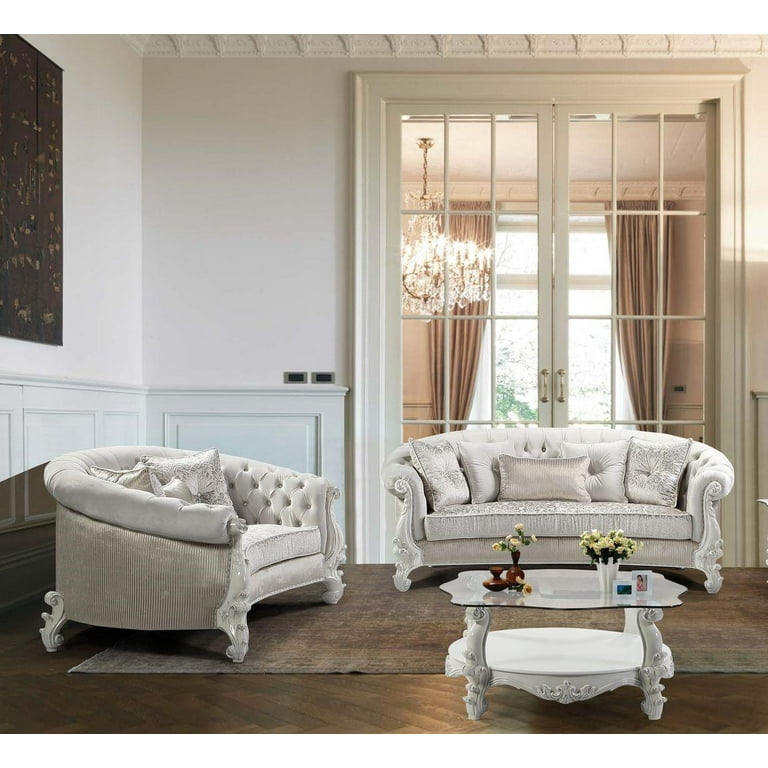 White wood cheap sofa set
