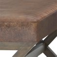 thumbnail image 3 of Salinger 48" Wd.Ottoman Bench in Distressed Chestnut Brown Faux Leather, 3 of 7