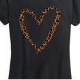 thumbnail image 3 of Instant Message - Leopard Print Heart Outline - Women's Short Sleeve Graphic T-Shirt, 3 of 5