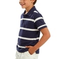 thumbnail image 4 of Odeerbi Camisas de Golf de Chicos Botón de Solapa A Rayas Camisas de Tenis de Manga Corta Uniforme Escolar, 4 of 5