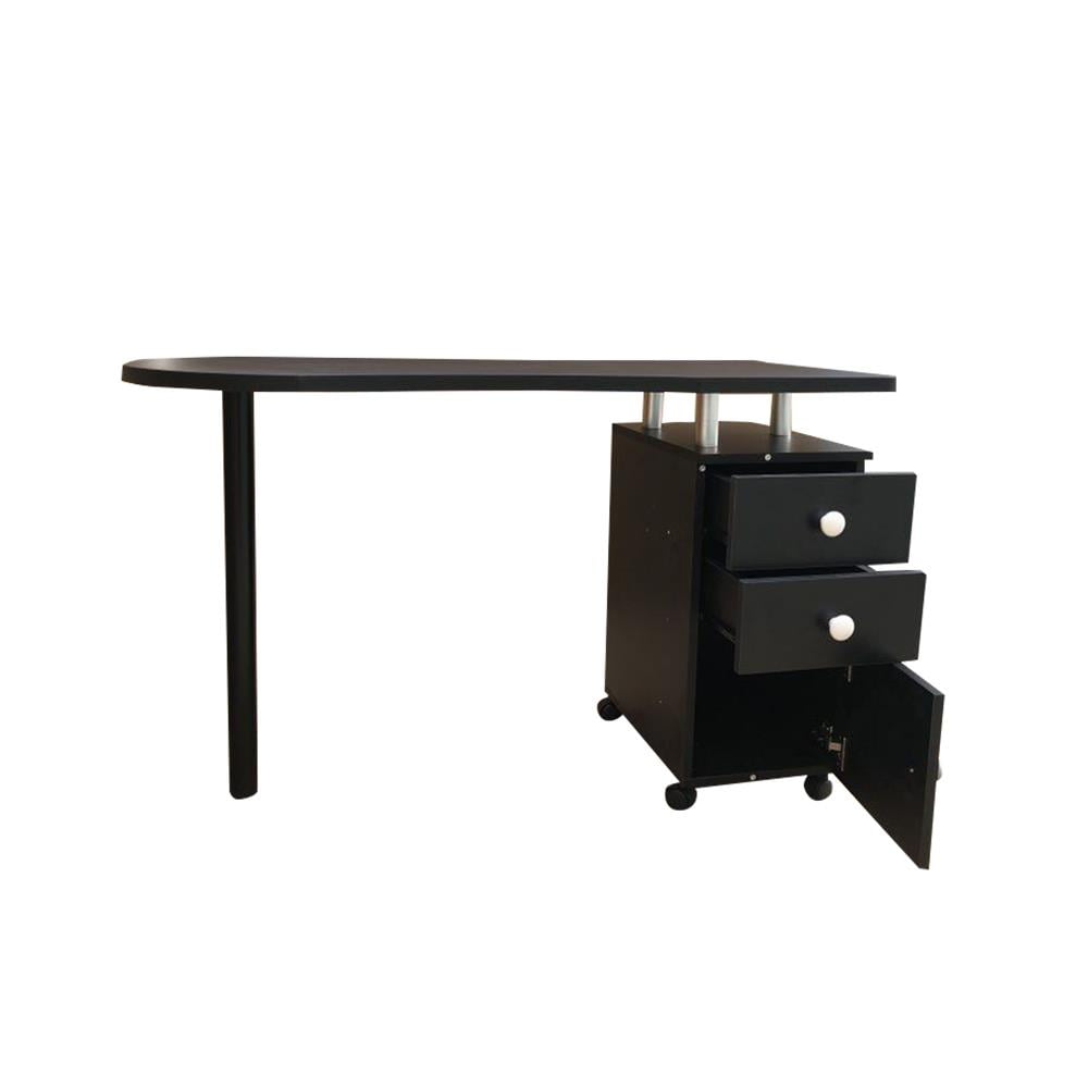 Ktaxon Nail Table Nail Polish Manicure Nail Desk Gel Nails with Drawer Black