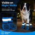 thumbnail image 2 of QZGZDS Dog Socks 4 Pack for Dogs, Anti-Slip Dog Shoes with Grippers, Adjustable Reflective Dog Booties Blue, 2 of 7