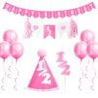  KOMBIUDA 2pcs birthday party hat one sign for first