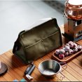 thumbnail image 3 of Bolsa de almacenamiento para cubiertos de Picnic al aire libre bolsa con cordón bolsa de lona portátil para necesidades diarias bolsa organizadora para acampar senderismo bolsa de almacenamiento acces sundick Bolsa de almacenamiento, 3 of 7