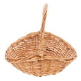 thumbnail image 5 of Pungan woven basket Wicker Fruit Basket with Handle for Home & Outdoor Parties,8.66"X7.87"X7.09", 5 of 10