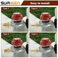 thumbnail image 5 of 0-20 PSI Adjustable High Pressure Propane Regulator Valve Kit, QCC1/Type1 Regulator Valve Kit with 1/8" NPT Male to 1/4" & 3/8" Male Flare Fitting, 1/4" & 5/16" Hose Barb Connector, 5 of 7