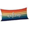 thumbnail image 2 of Farmhouse Wooden Plank Body Pillow Cover, Pillowcase Protectors with Zipper, Breathable Decorative Throw Pillow Case Cover, Colorful Stripes Vintage Wood Grain Pillow Shams for Couch Sofa 20x54Inch, 2 of 9