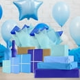 thumbnail image 4 of NEBURORA 108Sheets Blue Gift Wrap Paper Graduation Tissue Paper Bulk Wrap Tissue for Easter Birthday Wedding Christmas Holiday Present Packaging and Blue Theme Party Decoration, 4 of 7