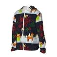 thumbnail image 3 of Goofa Merry Christmas Elk Printed Women's UPF 50+ Sun Protection Hoodie Jacket Lightweight Long Sleeve Sun Shirt for Women with Pocket Hiking Outdoor-3X-Large, 3 of 9