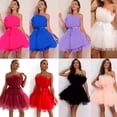 thumbnail image 2 of Vestido de malla elegante con lazo, minifalda, vestido de noche, vestidos cortos, vestido elegante, 2 of 6