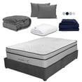 thumbnail image 1 of Colchón Queen Size Lipa Restonic + Box Base Cama + Almohada 2Pack + Protector Cloud + Sábanas Softy + Edredón Homy, 1 of 8