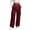 Wine, variant on Womens Cargo Pants Wide Leg Sweatpants Drawstring Elastic Waist Casual Solid Color Sweatpants with Side Pockets High Waisted Comfy Joggers Pants