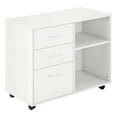 thumbnail image 1 of HOMCOM Support d'Imprimante Table d'Imprimante Mobile avec Rangement Roues Blanc, 1 of 10