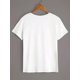 thumbnail image 3 of Letter Print T-Shirt for Women - Casual & Cute, Short Sleeve, Round Neck, Stretchy 100% Cotton, Machine Washable, Bottoming, Daily Wear Tee For adult, Men, Women, Teen, Teenager, adolescent, Youth, 3 of 5