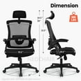 Neo Chair Ergonomic High Back Office Chair with Flipup Arms Adjustable