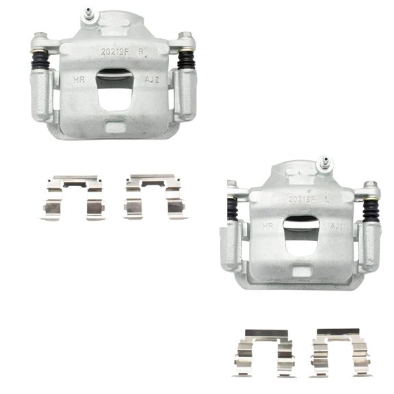 TRQ New Front Brake Caliper with Bracket & Hardware Pair for Infiniti Nissan CLA34798