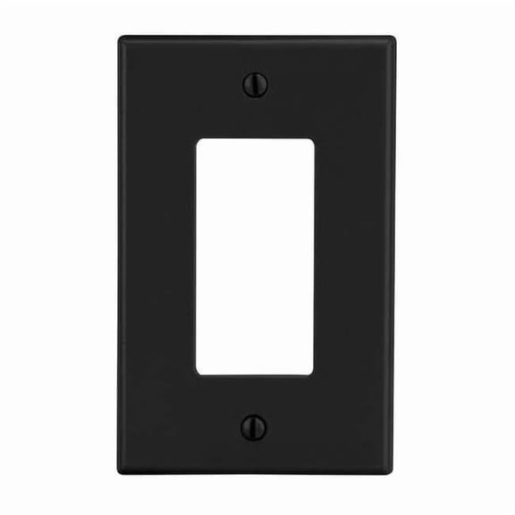 Hubbell Wiring Device-Kellems Rocker Wall Plate,Black P26BK