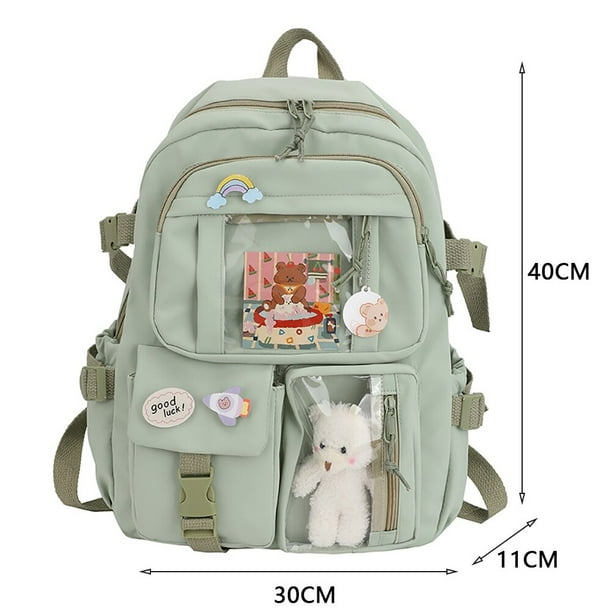 Mochila estetica japonesa para ninas mochilas escolares bonitas para estudiantes adolescentes bolsillos Kawaii para mujer Mochila para portatil Harajuku Fivean unisex Bodega Aurrera en linea