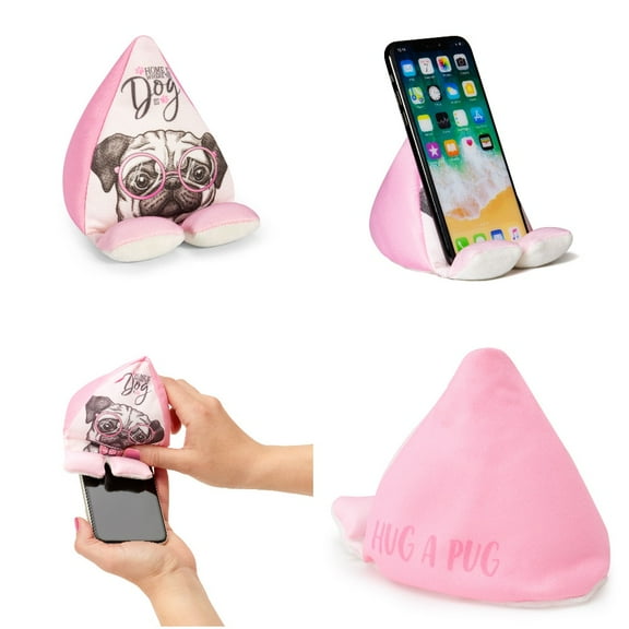 Thinking Gifts Plusheez | 2-in-1 Phone Stand & Screen Cleaner | Universal Holder for Devices