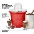 Nostalgia 4 Quart Plastic Ice cream Maker, Red